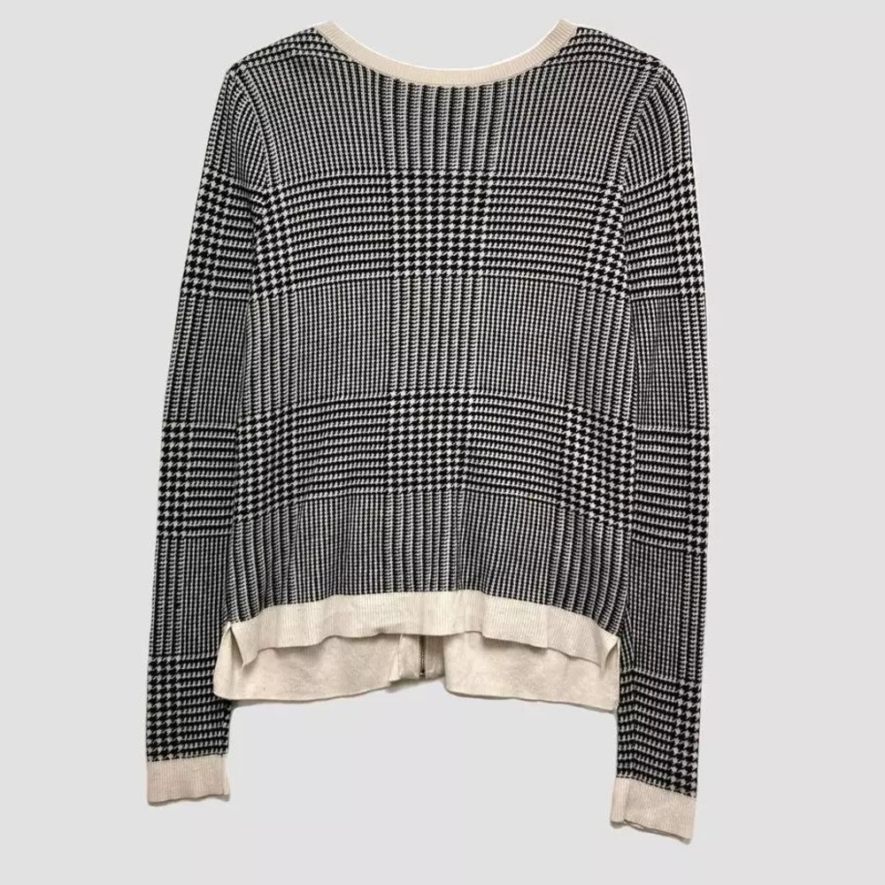 Black and White Houndstooth Sweater